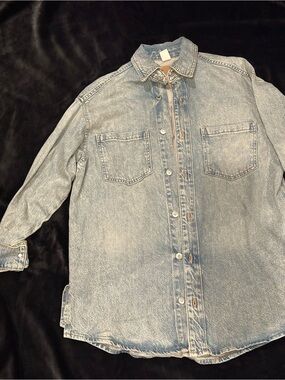 H&M Light Blue Washed Denim Jacket